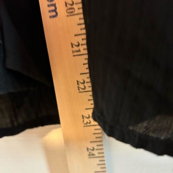 Banana Republic Black Boho Embroidered Long Balloon Sleeve 100% Cotton Blouse S - Picture 6 of 9